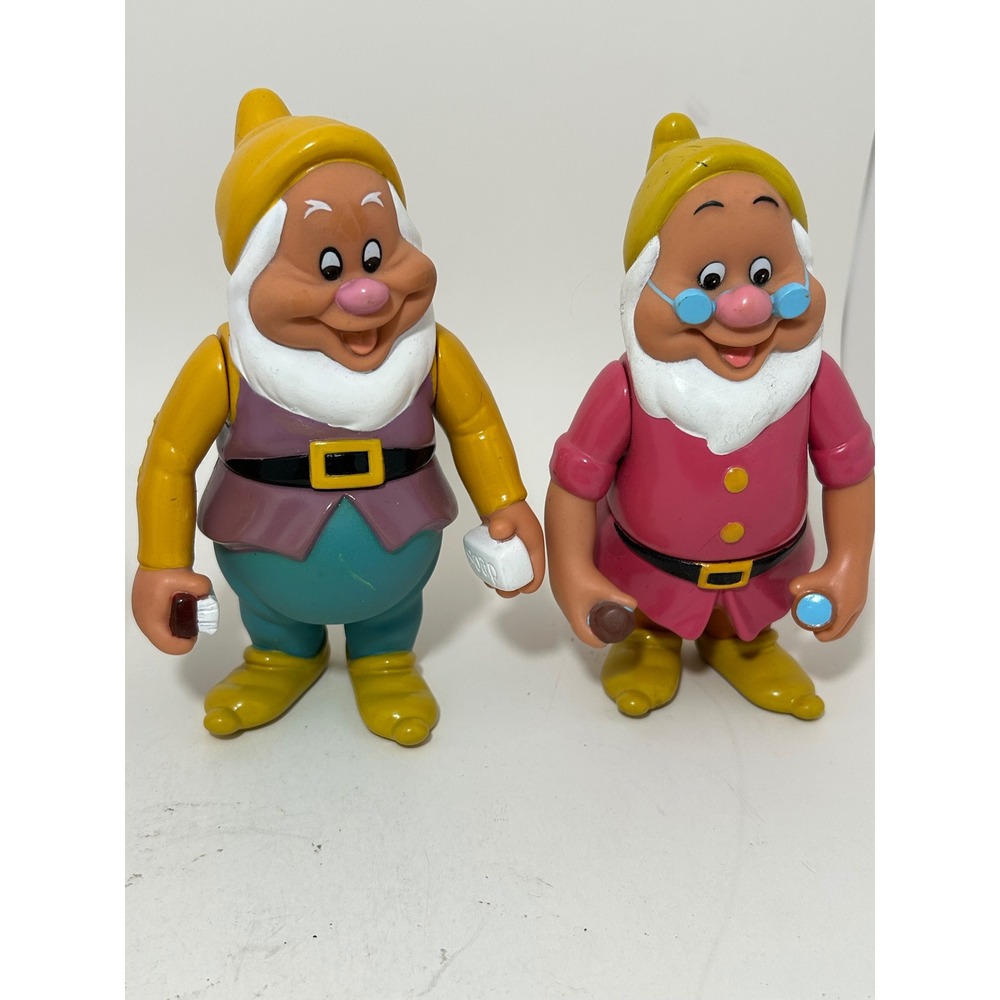 Disney Seven Dwarfs Snow White PVC Action Figure Set Vintage Thailand Complete 7 - Picture 10 of 13